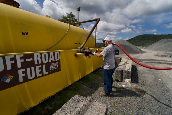 Off-road diesel storage tank
