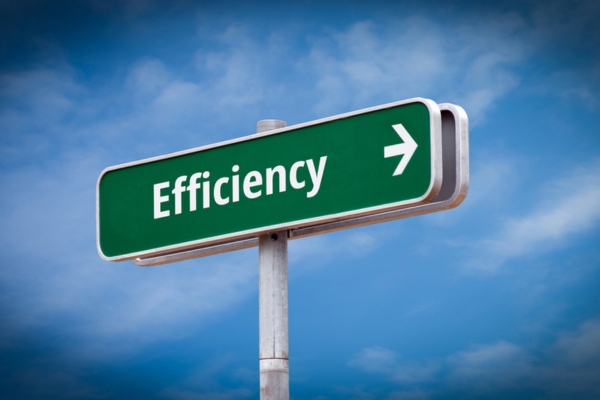 efficiency road sign depicting propane performance