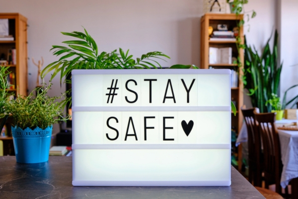 STAY SAFE on a lightbox depicting Propane Deliveries