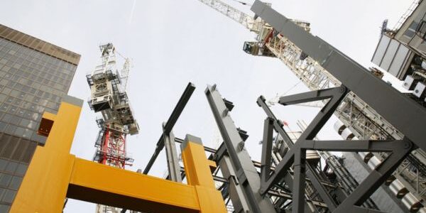 cranes working on a construction site
