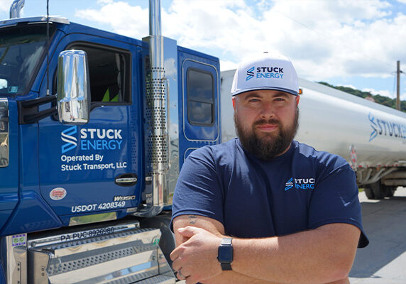 fuel delivery driver and diesel tanker by stuck energy