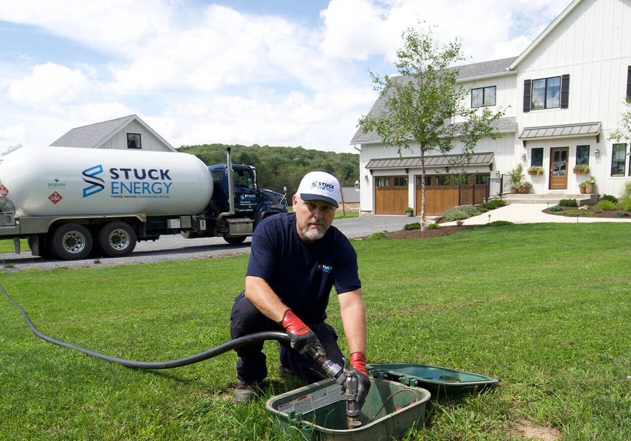 propane delivery service and underground propane storage tank by stuck energy